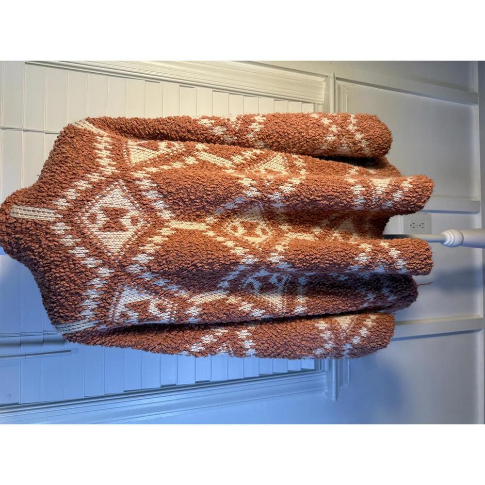 POL Medium Boho Geometric Drape Front Cardigan - … - image 2